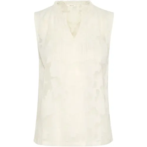 Ärmellose Bluse Snow , Damen, Größe: S - Cream - Modalova