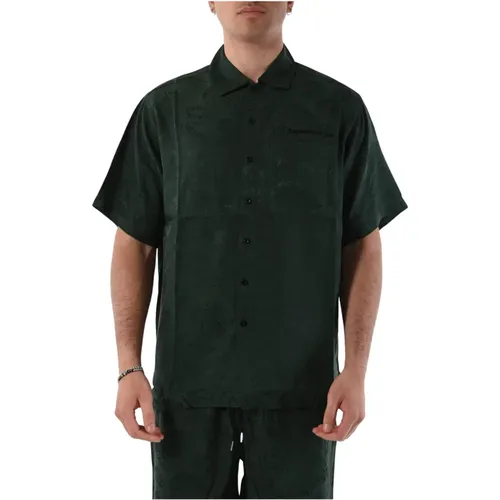 Printed Viscose Shirt with Bowling Collar , male, Sizes: 2XL, XL - Department Five - Modalova