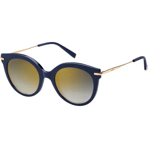 Needle Vi-Ky2 Sunglasses Blue/Gold , female, Sizes: 50 MM - Max Mara - Modalova