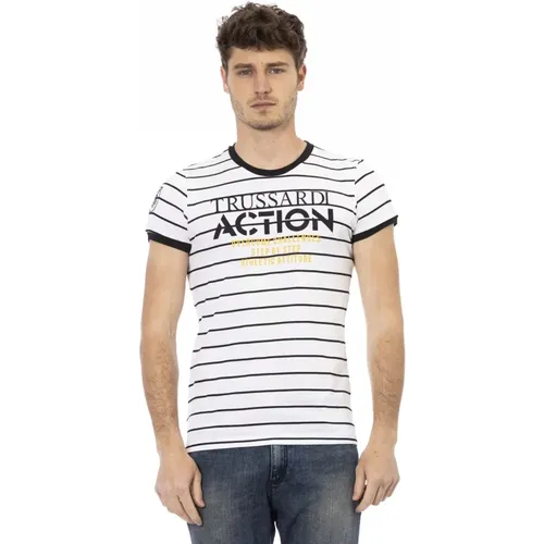 Casual T-Shirt mit kurzen Ärmeln , Herren, Größe: L - Trussardi - Modalova