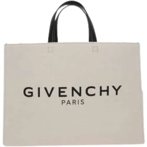 Tote Bags, female, , Size: ONE SIZE Canvas Tote Bag with Logo Print - Givenchy - Modalova