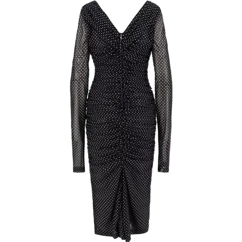 V-Neck Dress Aw24 , female, Sizes: 3XL, 2XL, L - Dolce & Gabbana - Modalova