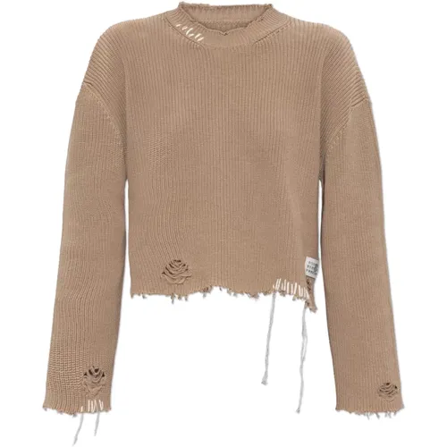 Pullover mit Logo , Damen, Größe: S - MM6 Maison Margiela - Modalova