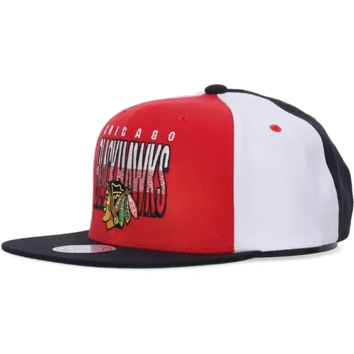 Caps, male, , Size: ONE SIZE Chicago Blackhawks Snapback Cap Red/Black - Mitchell & Ness - Modalova