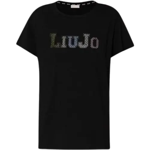 Klassisches T-Shirt , Damen, Größe: 2XS - Liu Jo - Modalova