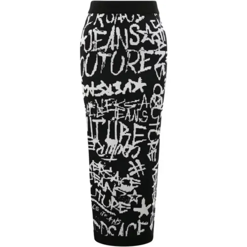 Schwarzer Rock , Damen, Größe: S - Versace Jeans Couture - Modalova