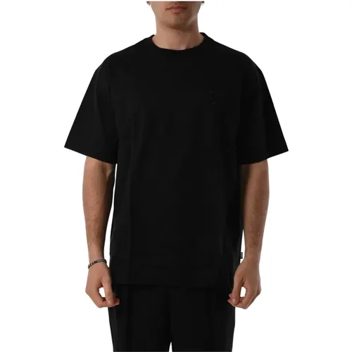 Besticktes Logo Baumwoll-T-Shirt Oversize , Damen, Größe: XL - Hugo Boss - Modalova