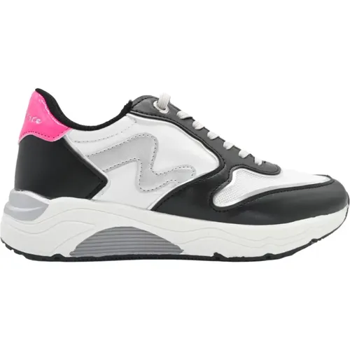 Sneakers Black/White/Silver/Fuxia , female, Sizes: 5 UK, 8 UK, 4 UK, 6 UK - Manila Grace - Modalova