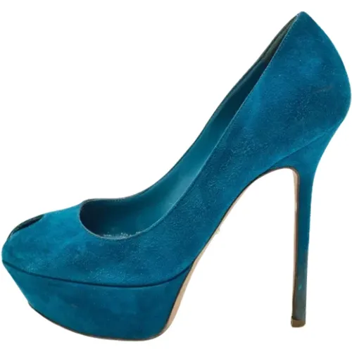 Pre-owned Pumps, female, , Size: 7 1/2 US Pre-owned Suede heels - Sergio Rossi Pre-owned - Modalova