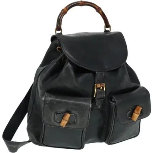 Pre-owned Backpacks, unisex, , Size: ONE SIZE Pre-owned Leather backpacks - Gucci Vintage - Modalova