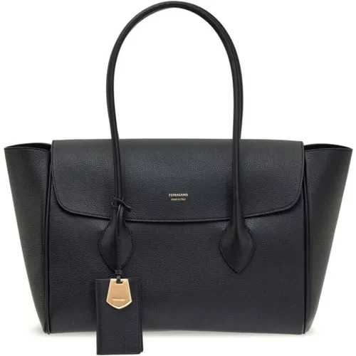 Nero TTE Shopping Bag , female, Sizes: ONE SIZE - Salvatore Ferragamo - Modalova