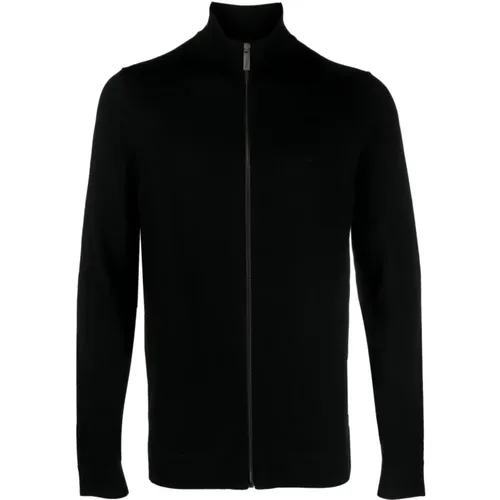 Merino zip through jacket , male, Sizes: L - Calvin Klein - Modalova