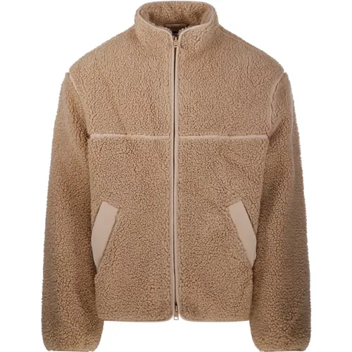 Faux Fur & Shearling Jackets, male, , Size: S Fleece Jacket - Maison Kitsuné - Modalova