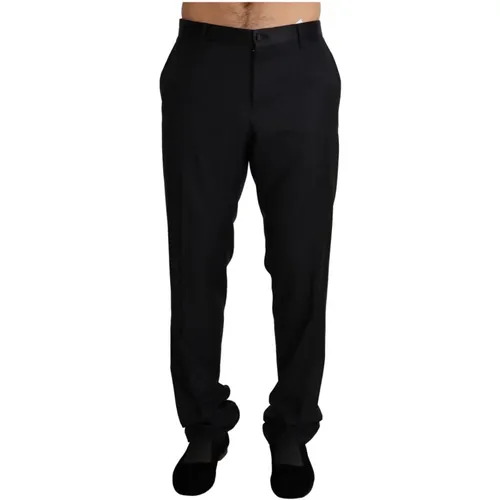 Suit Trousers, male, , Size: 2XL Wool Formal Tuxedo Trouser Pants - Dolce & Gabbana - Modalova