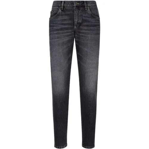 Midnight Straight-Leg Cotton Jeans , male, Sizes: 2XL, XL, M - Dolce & Gabbana - Modalova