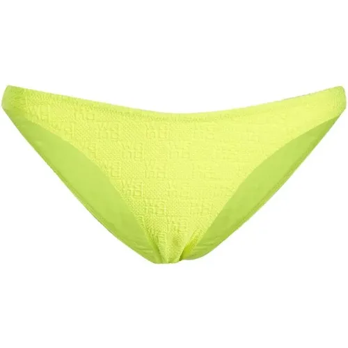 Neon Gelbe Logo-Strick Bikinihose - alexander wang - Modalova