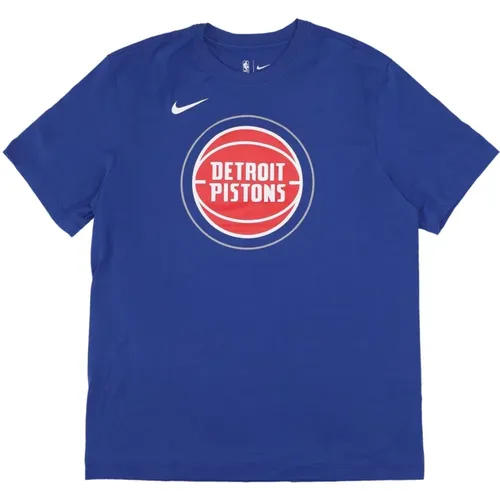 Detroit Pistons Logo Tee Shirt , Herren, Größe: S - Nike - Modalova