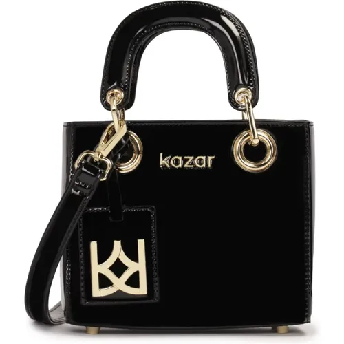 Schwarze Lack Mini Tasche Kazar - Kazar - Modalova