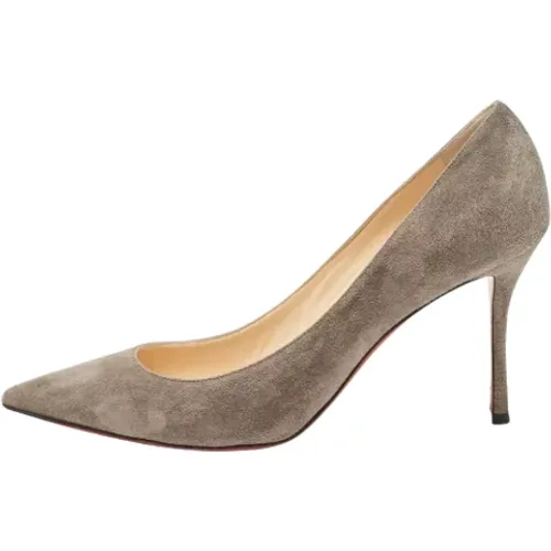 Pre-owned Pumps, female, , Size: 10 US Pre-owned Suede heels - Christian Louboutin Pre-owned - Modalova