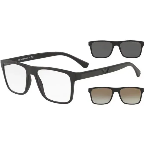 Matt Schwarze Sonnenbrille Modell Ea4115 - Emporio Armani - Modalova