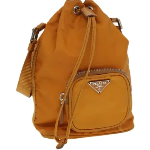 Pre-owned Bucket Bags, female, , Size: ONE SIZE Pre-owned Nylon pouches - Prada Vintage - Modalova