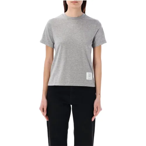 Womens Clothing T-Shirts Polos Light Grey Ss24 , female, Sizes: 3XS - Thom Browne - Modalova