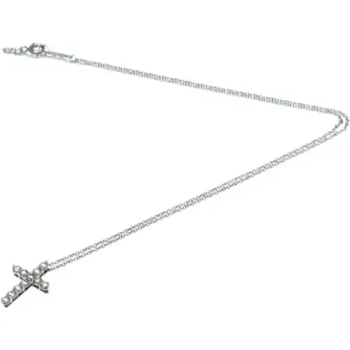 Pre-owned Jewellery, female, , Size: ONE SIZE Pre-owned Platinum necklaces - Tiffany & Co. Pre-owned - Modalova