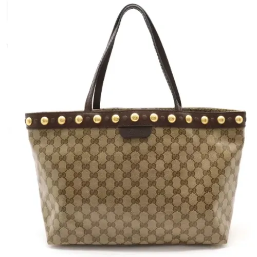 Pre-owned Tote Bags, female, , Size: ONE SIZE Pre-owned Canvas gucci-bags - Gucci Vintage - Modalova