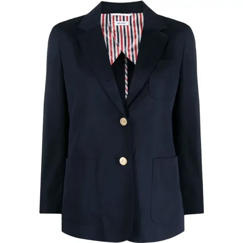 Blazers, female, , Size: 3XS RWB Striped Blazer Jacket - Thom Browne - Modalova