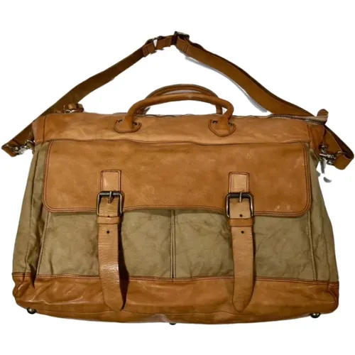 Canvas/Kalb Weekender Bag, , unisex, Sizes: ONE SIZE - Campomaggi - Modalova