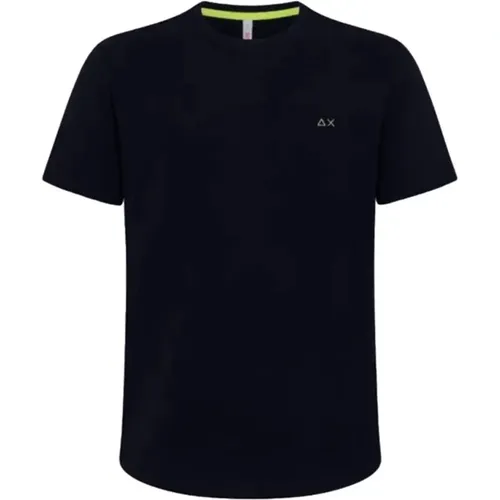 Navy T-Shirt , male, Sizes: M, L - Sun68 - Modalova