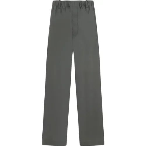 Grey Relaxed Cotton Pants , female, Sizes: S - Lemaire - Modalova