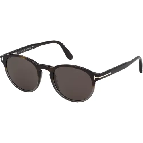 Sunglasses, male, , Size: 50 MM Dante Sunglasses Dark Havana Grey/Smoke - Tom Ford - Modalova