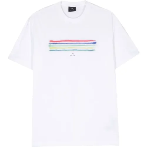 T-Shirts, male, , Size: XL Striped Jersey Crew Neck T-shirt - Paul Smith - Modalova