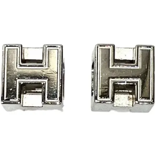 Pre-owned Jewellery, female, , Size: ONE SIZE Pre-owned Fabric earrings - Hermès Vintage - Modalova