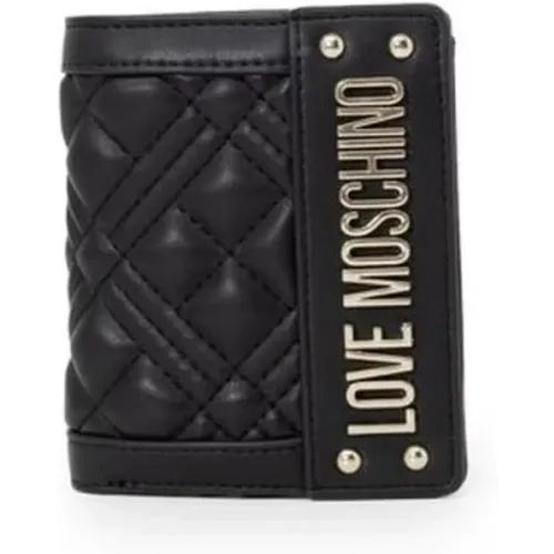 Wallets & Cardholders, female, , Size: ONE SIZE Small Faux Leather Wallet Women's Collection - Love Moschino - Modalova