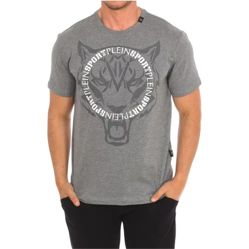 Kurzarm-T-Shirt mit Markendruck , Herren, Größe: 2XL - Plein Sport - Modalova