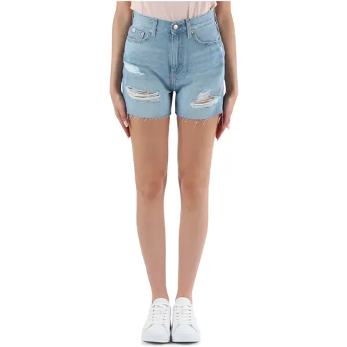 Mom Fit Denim Shorts , Damen, Größe: W30 - Calvin Klein Jeans - Modalova
