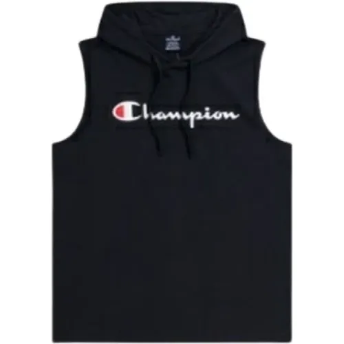 Schwarzes Legacy Logo Hooded Tank Top , Herren, Größe: L - Champion - Modalova