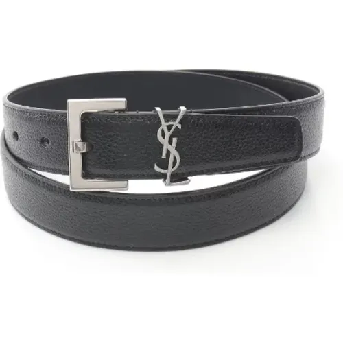 Pre-owned Belts, male, , Size: ONE SIZE Pre-owned Leather belts - Yves Saint Laurent Vintage - Modalova