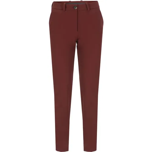 Chinos, female, , Size: XS Bordeaux Trousers with Belt Loops - RRD - Modalova