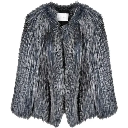 Light Fox Fur Coat , female, Sizes: S - Yves Salomon - Modalova