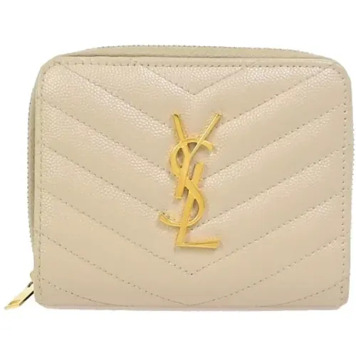 Pre-owned Wallets, female, , Size: ONE SIZE Pre-owned Leather wallets - Yves Saint Laurent Vintage - Modalova