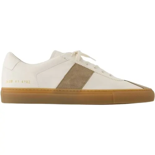 Weiße Leder Tennistrainer Sneakers , Herren, Größe: 42 EU - Common Projects - Modalova