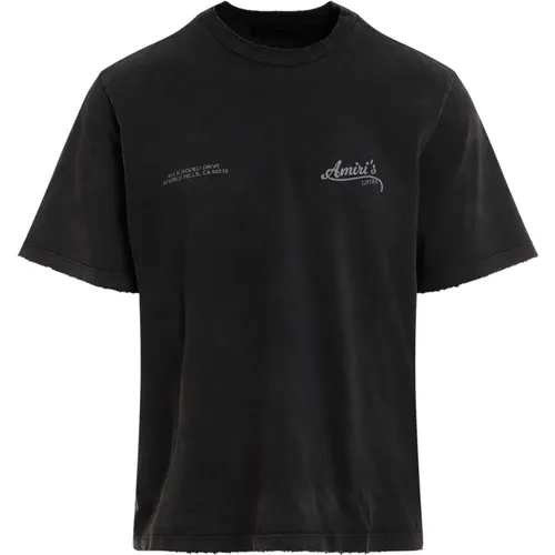 Schwarzes T-Shirt für Männer , Herren, Größe: M - Amiri - Modalova