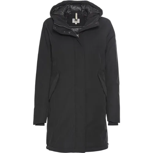 Stilvolle Schwarze Jacke mit Kapuze , Damen, Größe: 3XL - camel active - Modalova