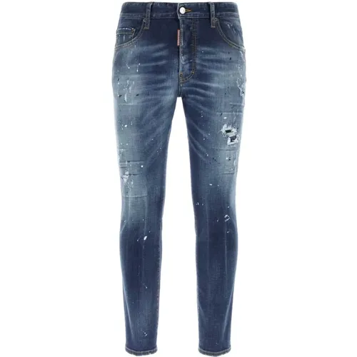 Skinny Jeans, male, , Size: S Skater Stretch Denim Jeans - Dsquared2 - Modalova