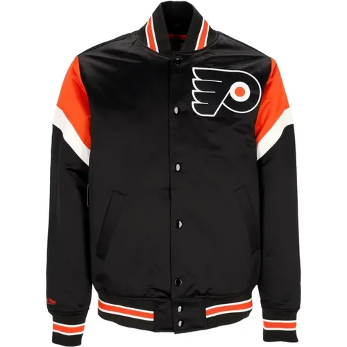 Bomber Jackets, male, , Size: L NHL Heavyweight Bomber Jacket with Quilted Interior - Mitchell & Ness - Modalova