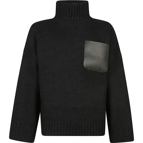 Turtlenecks, male, , Size: L High Neck Sweater Knit Design - JW Anderson - Modalova