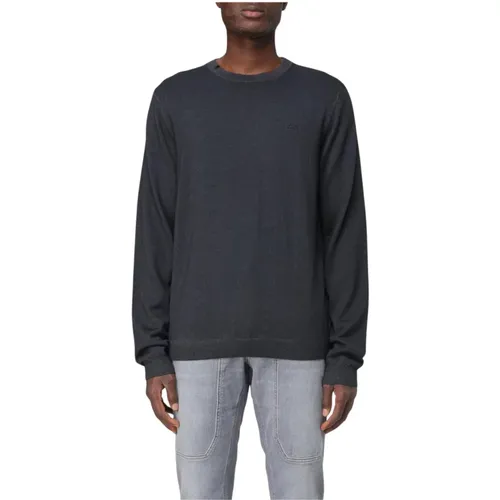 Round-neck Knitwear, male, , Size: 3XL Merino Wool Crew Neck Sweater - Sun68 - Modalova